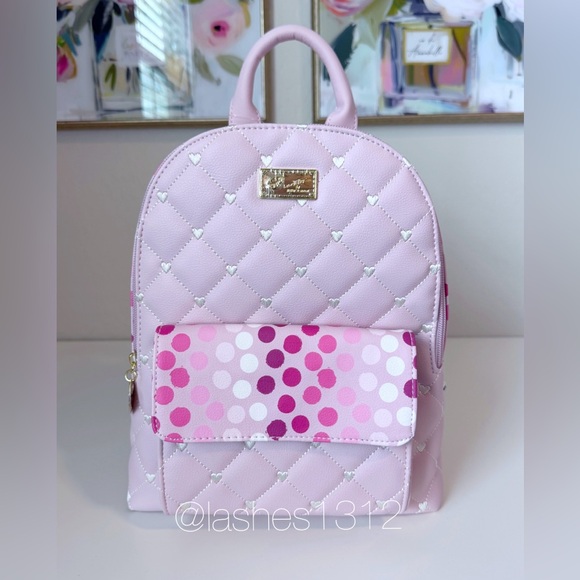 BETSEY JOHNSON Bag LBFARAH Backpack - Pink Polka Dots